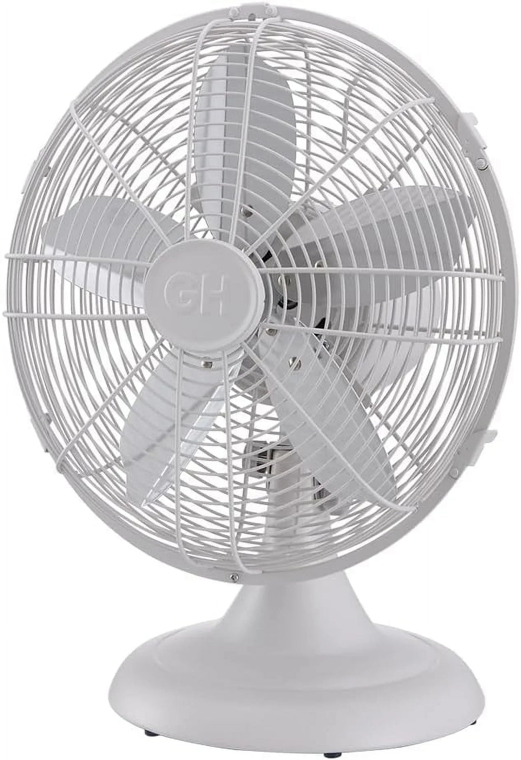 Nouveauté 2026 – Ventilateur de table rétro tout métal Good Housekeeping (92618) avec 3 vitesses, large oscillation et poignée de transport