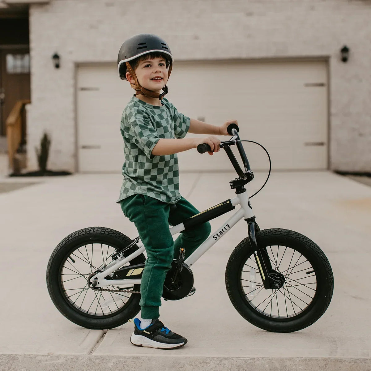 Nouveauté 2026 – Vélo Glerc pour enfants de 3 à 5 ans, style BMX, avec stabilisateurs et frein à rétropédalage, bleu. Convient aux garçons et aux filles de 3 à 5 ans