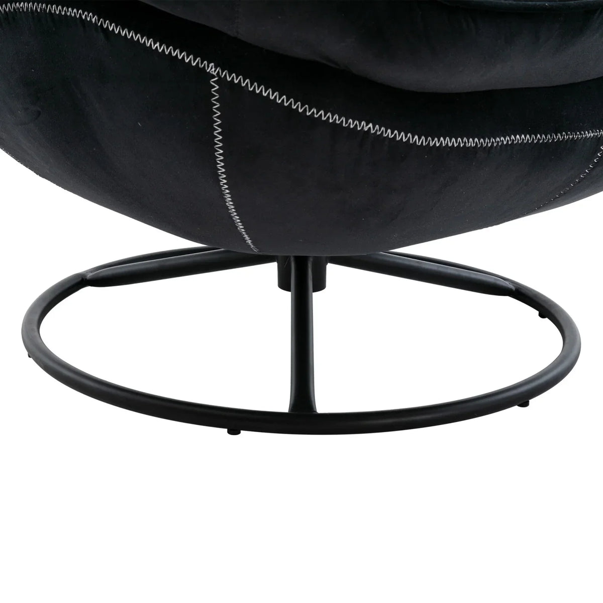 Nouveauté 2026 – Fauteuil pivotant Velvet avec repose-pieds, chaise longue moderne avec structure en métal, fauteuil de lecture confortable pour salon, chambre ou bureau, bleu