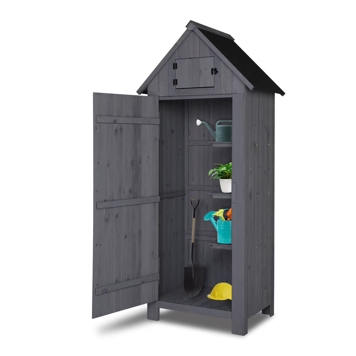 Nouveauté 2026 – Abri de jardin iTopRoad 70 pouces (178 cm) pour outils de jardin, casiers de rangement en bois pour terrasse