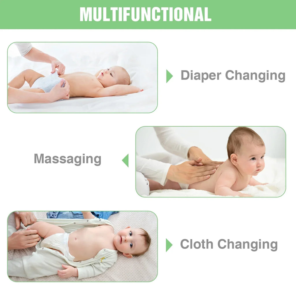 Nouveauté 2026 – Table à langer/commode pour chambre de bébé OXYLIFE , 114 cm (45 po), avec 4 tiroirs et une étagère, blanche