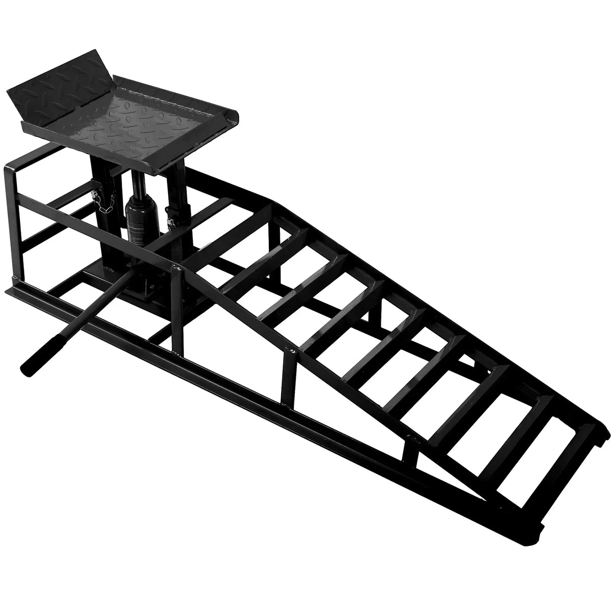 Nouveauté 2026 – Rampes hydrauliques pour voiture Riedhoff (lot de 2), charge maximale de 5 tonnes, hauteur de levage de 24 à 41 cm, robustes, noires