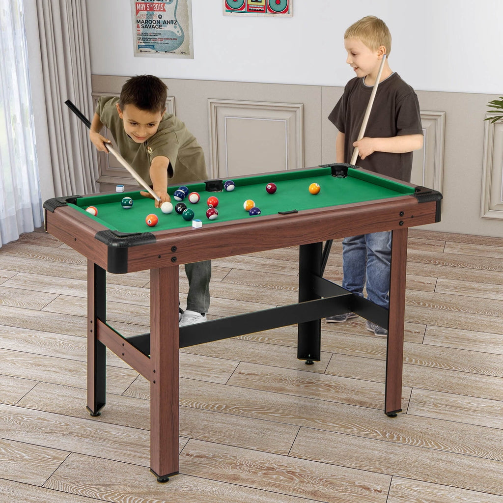 Nouveauté 2026 – Table de billard Costway 48" (122 cm) pour enfants et adultes avec jeu complet de boules, 2 queues de billard et 2 craies vertes