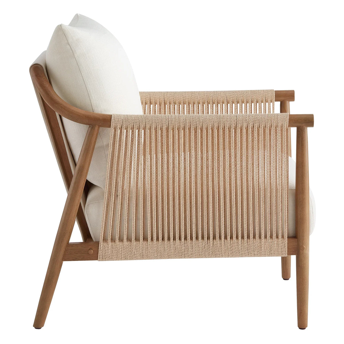 Nouveauté 2026 – Fauteuil d'appoint moderne CHITA , fauteuil tressé pour salon, crème