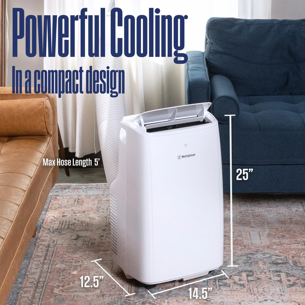 Nouveauté 2026 – Climatiseur et déshumidificateur portable Westinghouse de 10 000 BTU avec application intelligente, pour des pièces jusqu'à 450 pi²