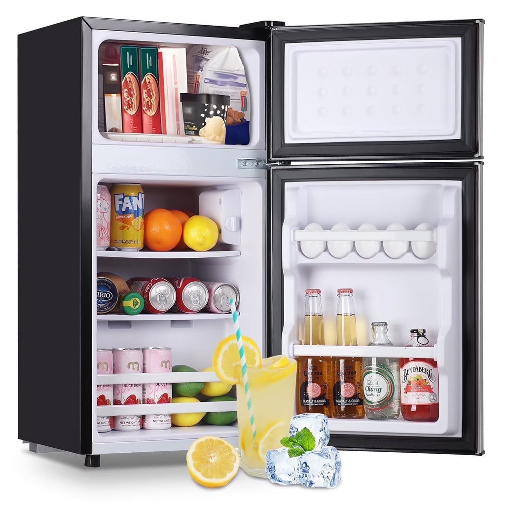 Nouveauté 2026 – Mini-réfrigérateur Tacool de 2,4 pi³ avec congélateur, petit réfrigérateur de format appartement, noir, NEUF