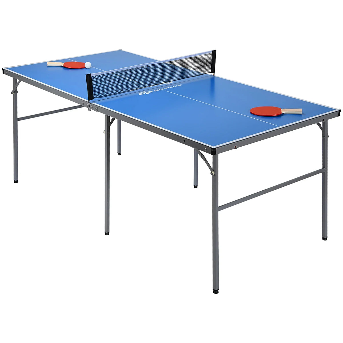 Nouveauté 2026 – Table de ping-pong portable Goplus (15 x 7,5 cm) avec accessoires, pour une utilisation intérieure et extérieure