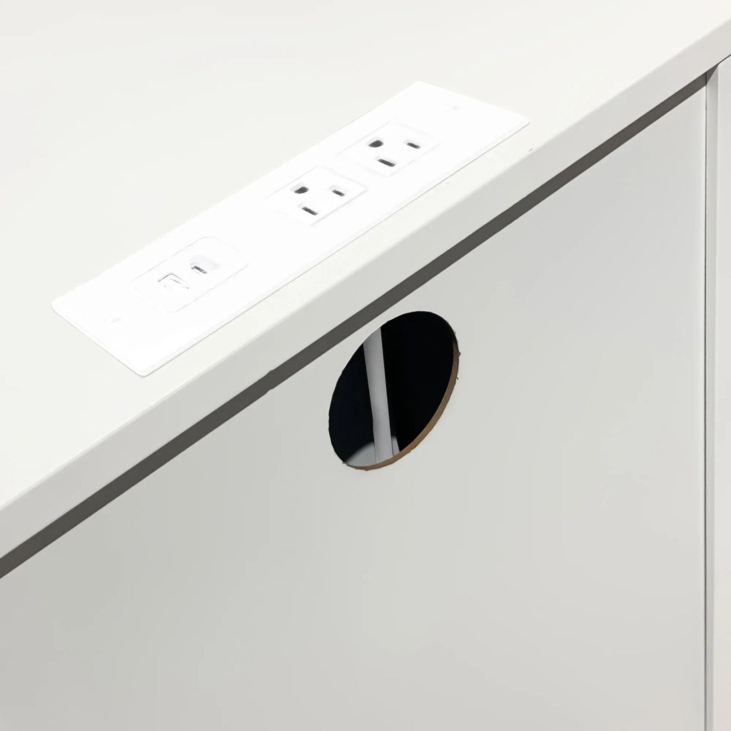 Nouveauté 2026 – Ensemble de 2 tables de chevet modernes blanches à 3 tiroirs Glavbiku , avec ports USB et prises électriques, pour chambres à coucher, adultes
