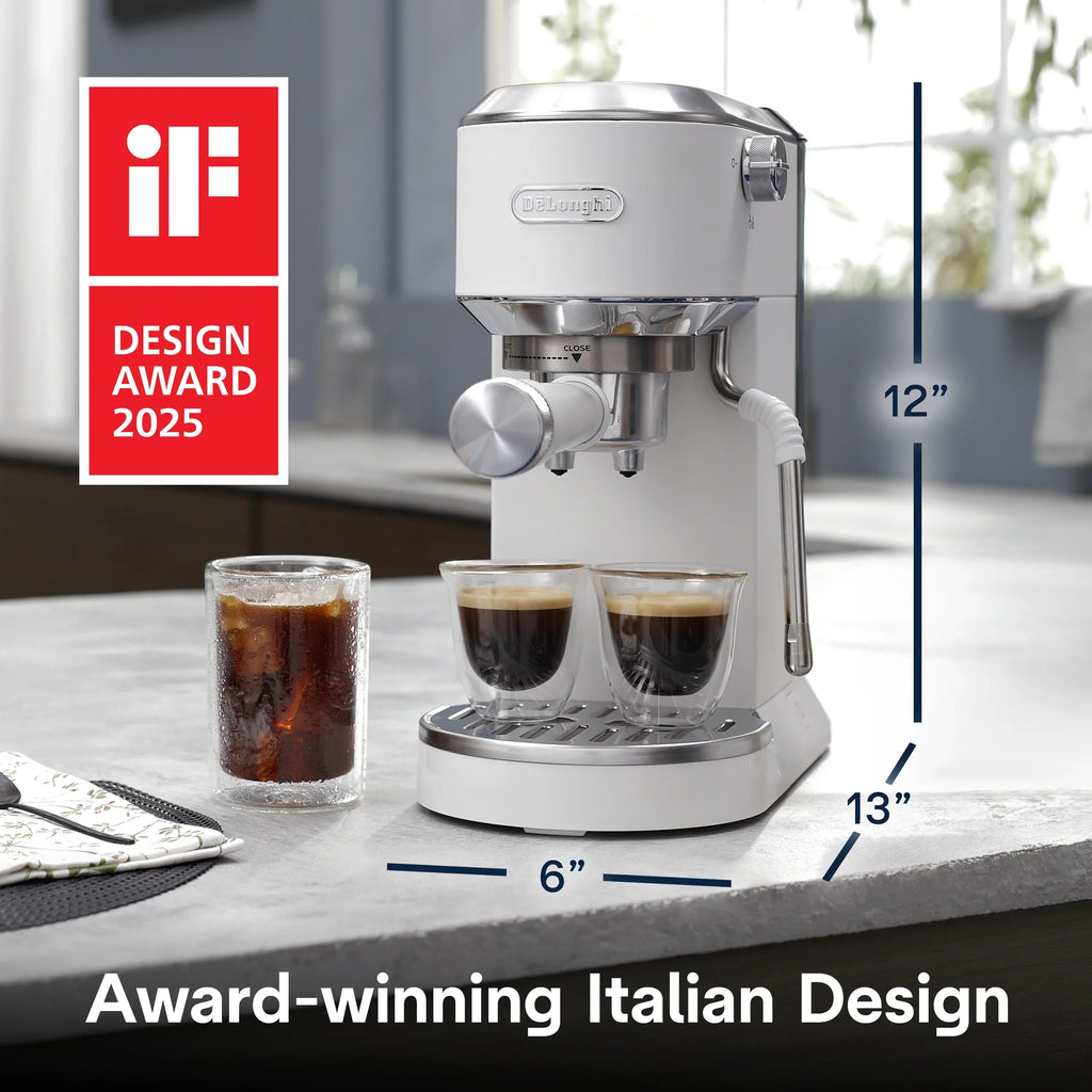 Nouveauté 2026 – Machine à expresso De’Longhi Dedica Duo , format compact avec mousseur intégré pour latte art, expresso, café infusé à froid, lattes et plus encore, acier inoxydable