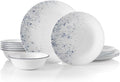 Nouveauté 2026 – Service de table en verre 18 pièces Corelle Indigo Speckle (pour 6 personnes