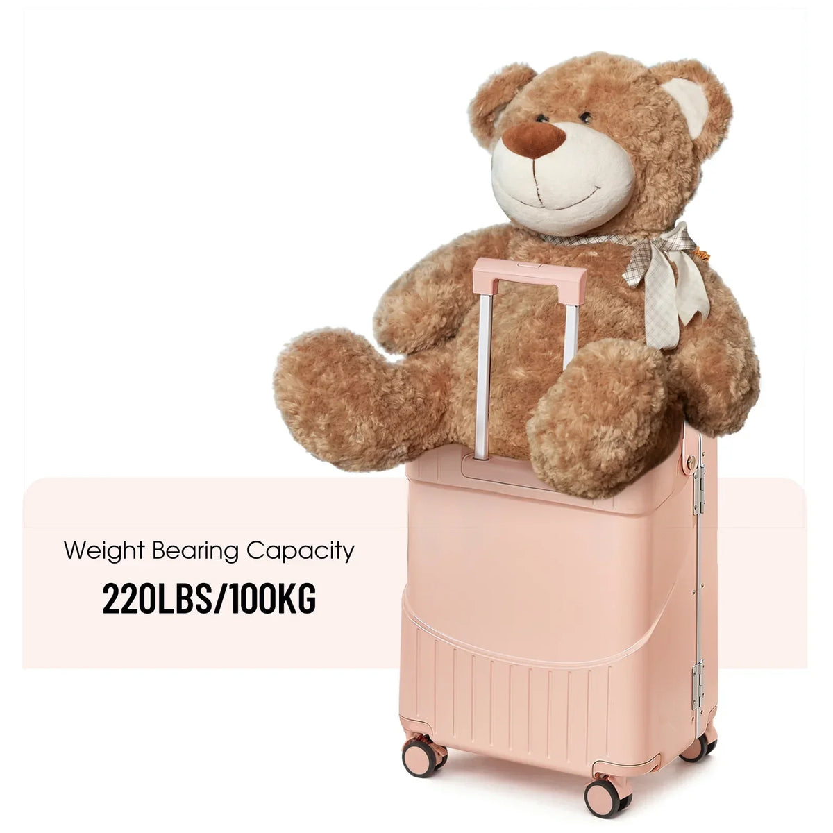 Nouveauté 2026 – Valise 22 pouces avec serrure TSA, idéale pour enfants et adultes, roulettes pivotantes verrouillables, housse de protection et ceinture de sécurité incluses