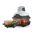 Nouveauté 2026 – Friteuse à air portable 3-en-1 Ninja Crispi , 1500 W, récipients en verre TempWare de 4 L et 5 tasses avec couvercles de conservation, compatible micro-ondes, congélateur et lave-vaisselle, blanc, FN100WH