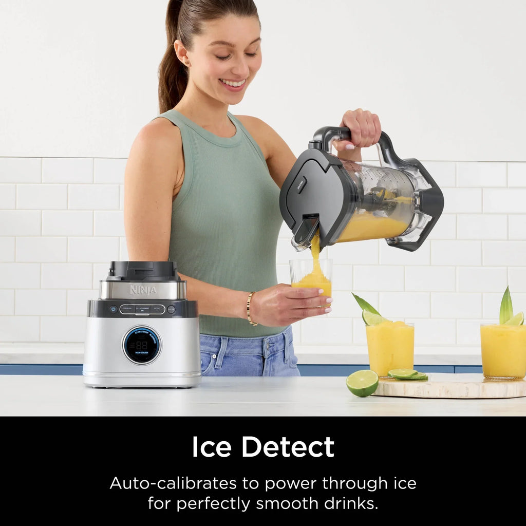 Nouveauté 2026 – Système de cuisine Ninja Detect TB400 : mixeur et robot culinaire avec technologie Blend Sense, argent
