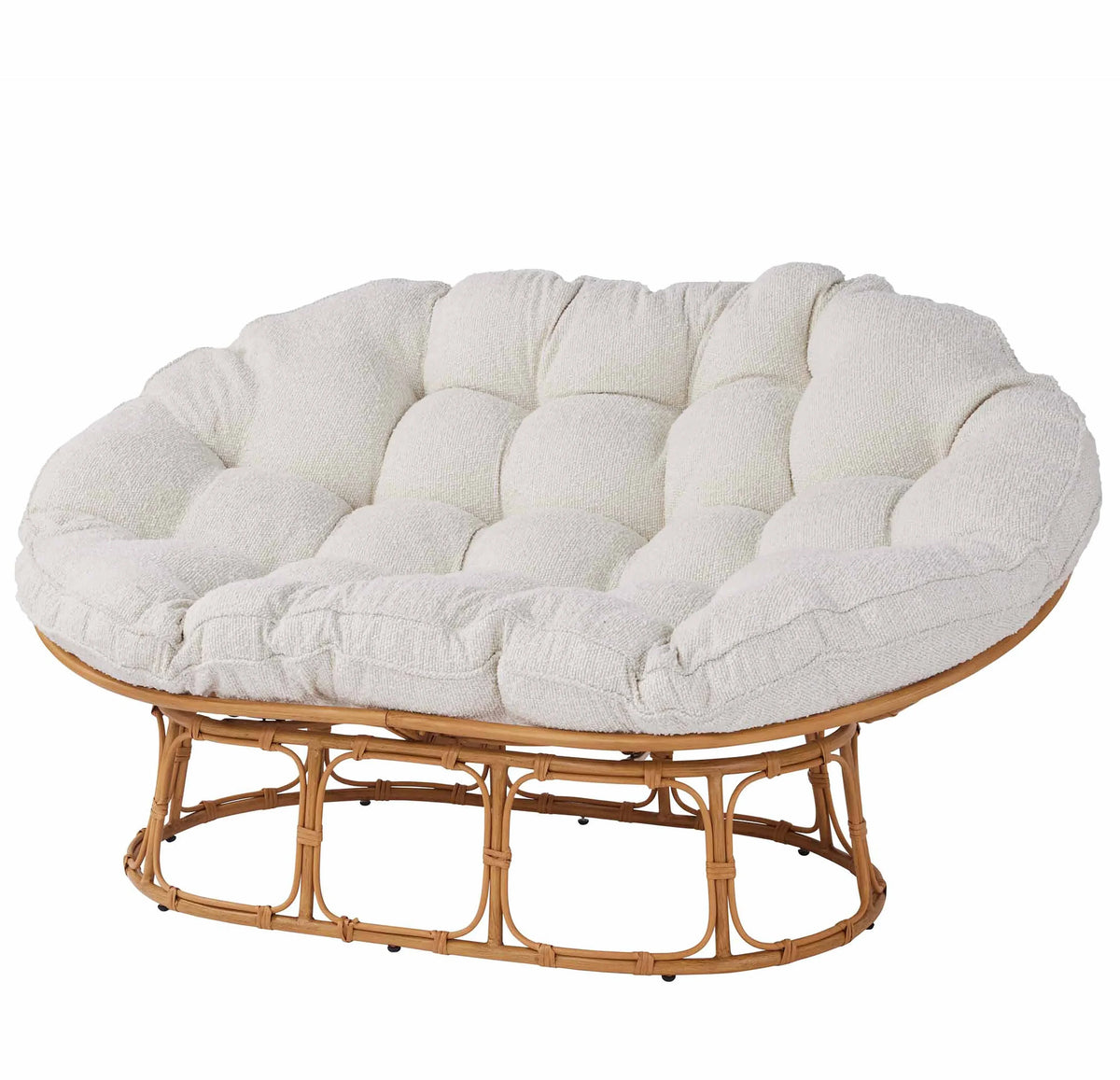 Nouveauté 2026 – Fauteuil Papasan double Better Homes & Gardens , coloris crème bouclé