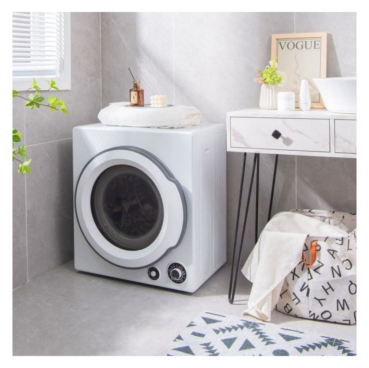 Nouveauté 2026 – Sèche-linge électrique Electric , modèle compact de 6 kg avec cuve en acier inoxydable, 4 modes de séchage, 2 niveaux de température, certifié ETL - idéal pour appartements, résidences étudiantes et camping-cars