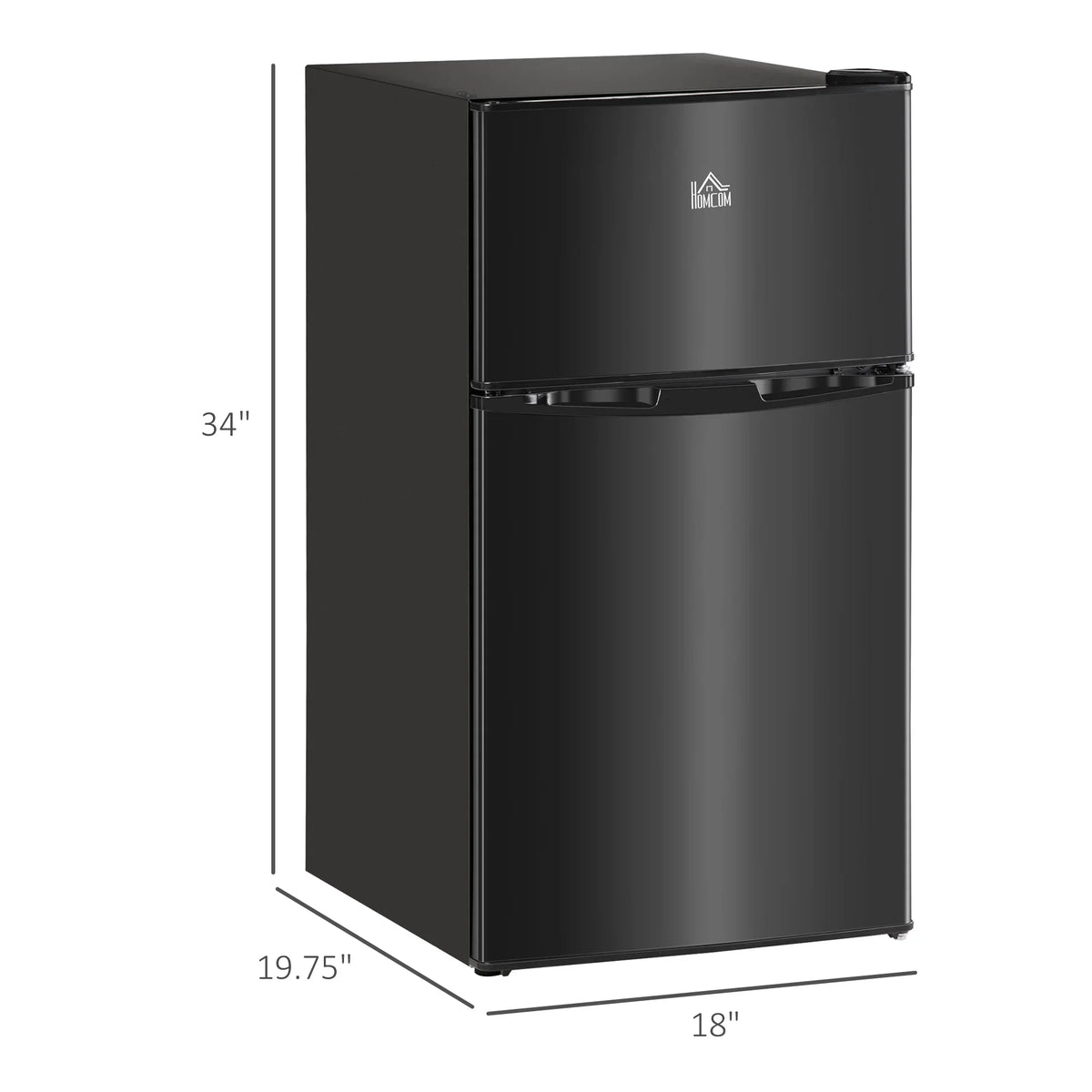 Nouveauté 2026 – Mini-réfrigérateur de 3,2 pi³ avec congélateur, réfrigérateur compact à deux portes avec thermostat réglable, étagère et porte réversible, idéal pour une chambre, une résidence étudiante ou un bureau à domicile. Économe en énergie, n