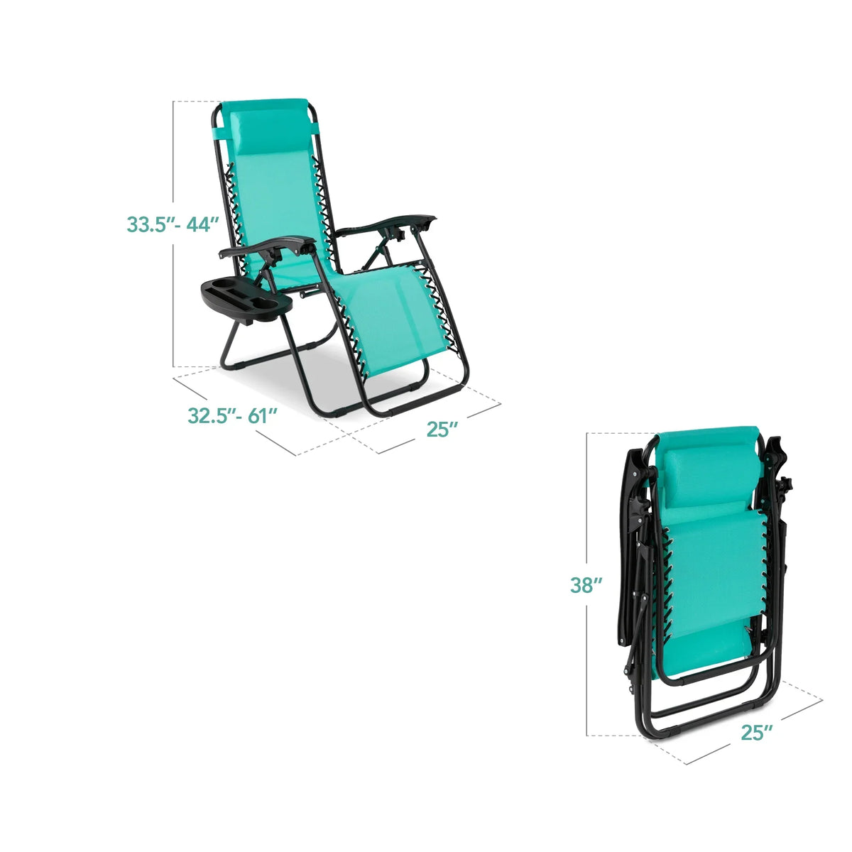 Nouveauté 2026 – Ensemble de 2 fauteuils inclinables zéro gravité Best Choice Products pour terrasse et piscine avec porte-gobelet - Gris