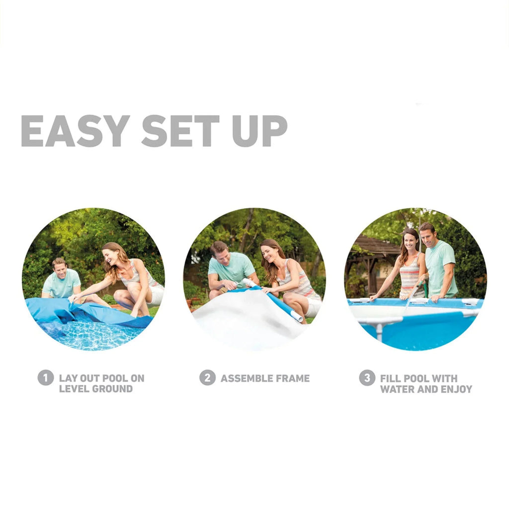 Nouveauté 2026 – Piscine Intex 28205EH , 2,44 m x 61 cm, structure en acier durable et résistant à la rouille