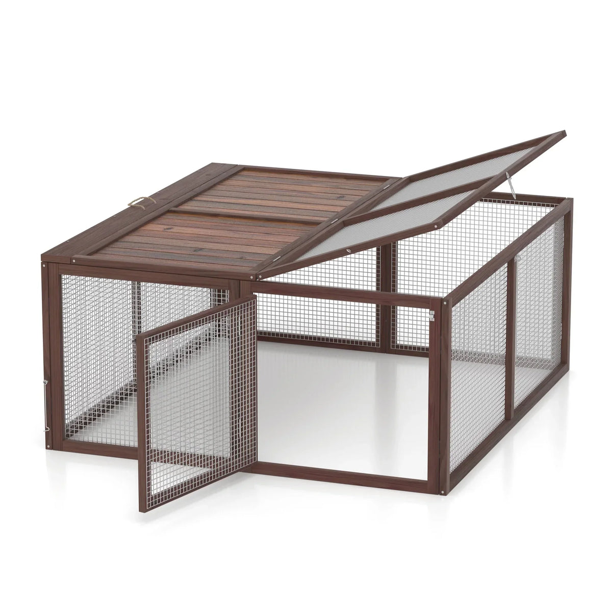 Nouveauté 2026 – Poulailler portable , clapier, cage d'extérieur en bois pour petits animaux (lapins, canards, poussins, cailles), aucun assemblage requis