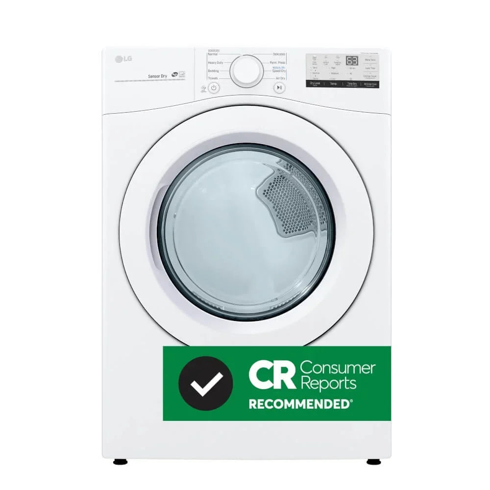 Nouveauté 2026 – Sèche-linge électrique à chargement frontal LG DLE3400W blanc, 7,4 pi³