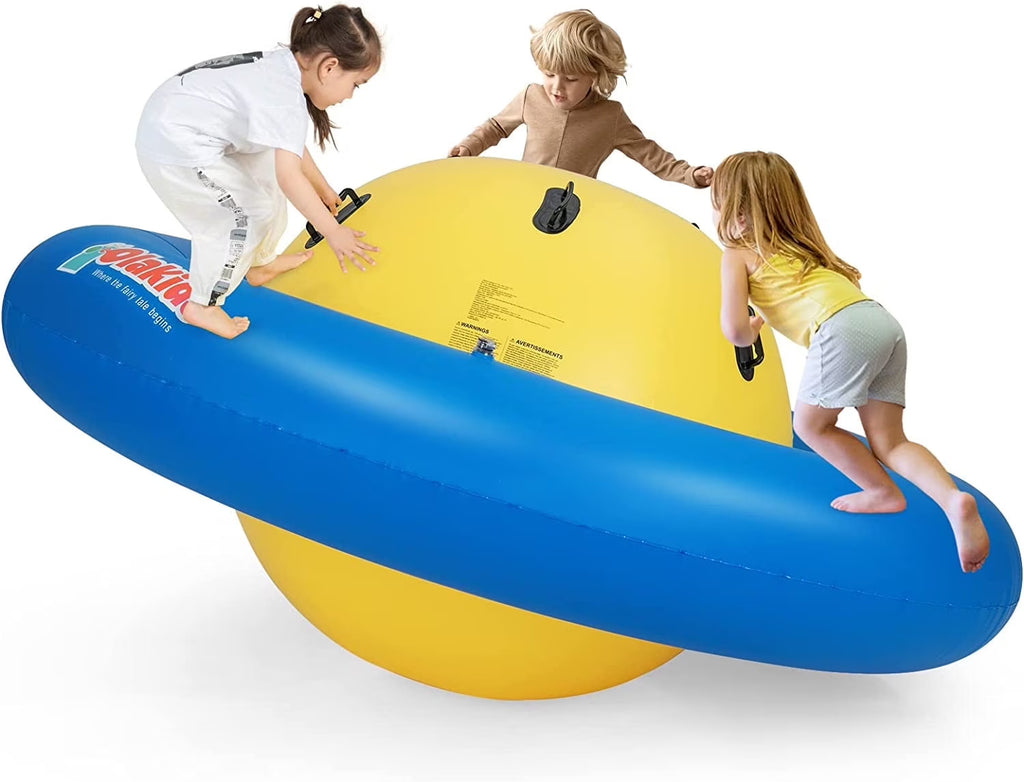 Nouveauté 2026 – Dôme gonflable à bascule OLAKIDS , 2,4 m (8 pi), balançoire géante d'extérieur pour enfants avec 6 poignées de sécurité, poids maximal 113 kg (250 lb), jouet d'escalade pour tout-petits, équipement de jeu pour jardin