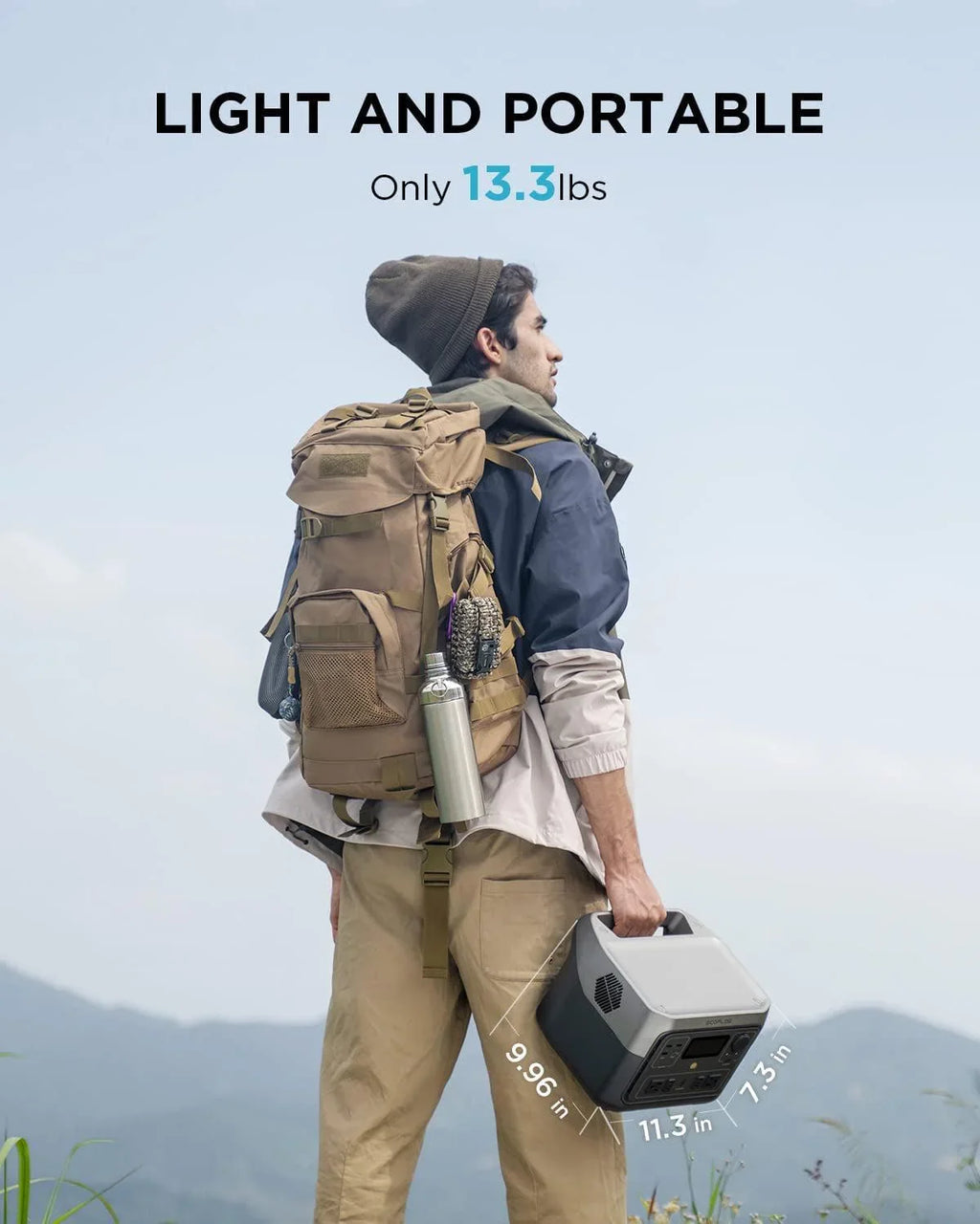 Nouveauté 2026 – Nouvelle station d'alimentation portable EcoFlow RIVER 2 Max , capacité de 512 Wh. Générateur solaire. Sortie CA de 1 000 W pour le camping, l'alimentation de secours à domicile, les situations d'urgence, les camping-cars et les inst