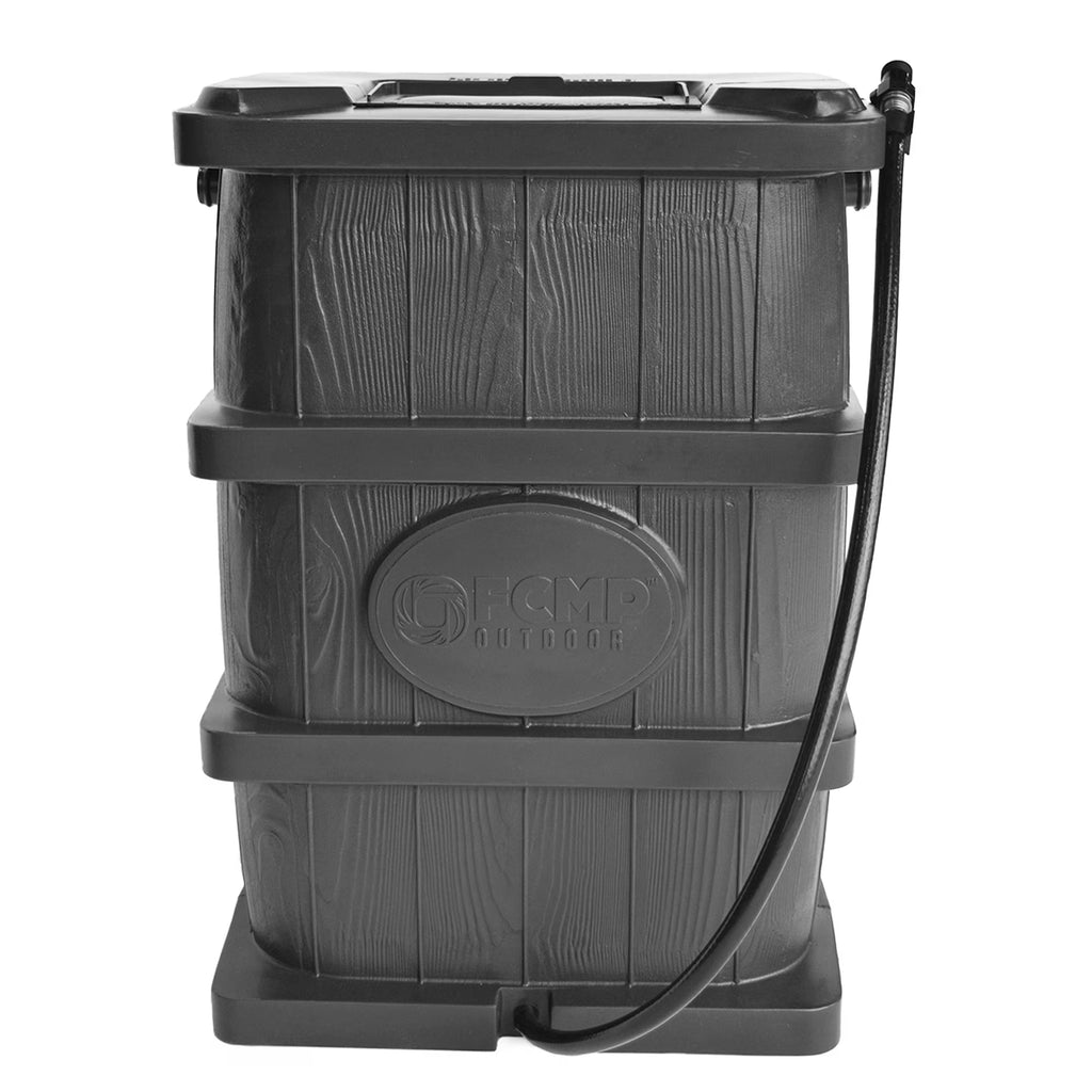 Nouveauté 2026 – Récupérateur d'eau de pluie extérieur FCMP Outdoor WG4000-GRY, aspect bois
