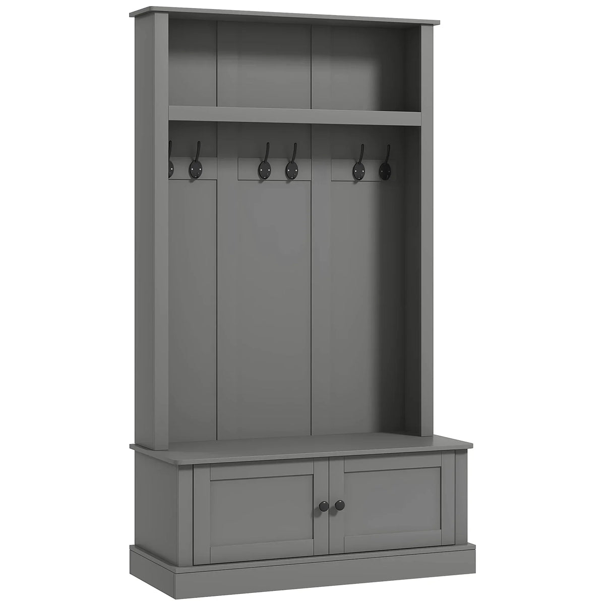 Nouveauté 2026 – Meuble d'entrée HOMCOM , banc d'entrée avec porte-manteau et meuble à chaussures, noir