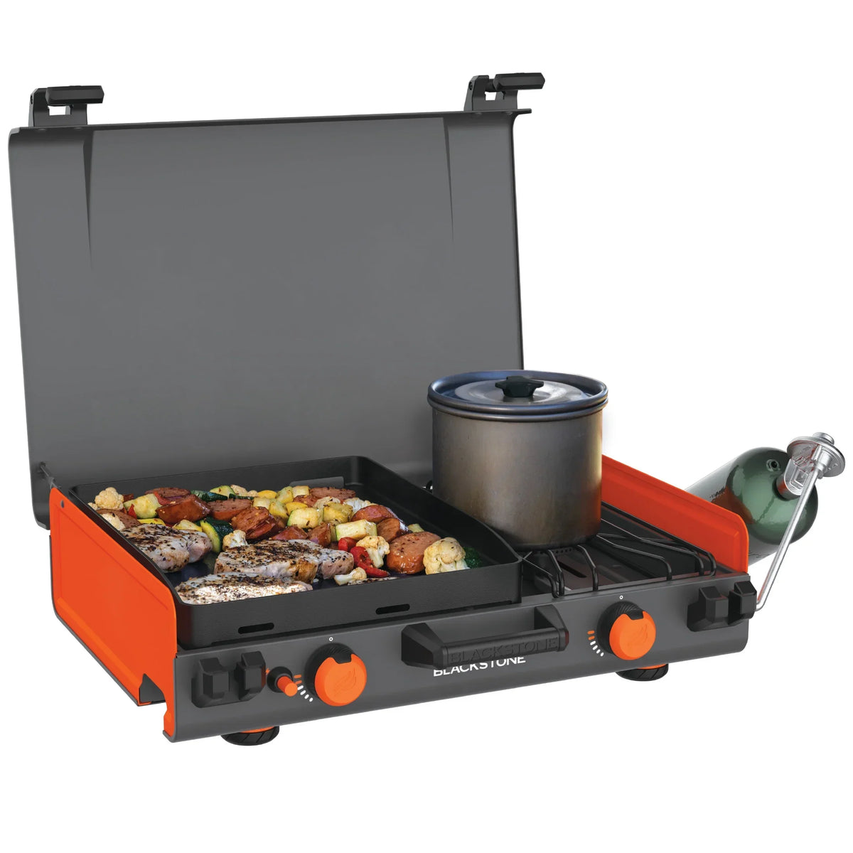 Nouveauté 2026 – Plaque de cuisson au propane Blackstone Adventure Ready 12" x 14" avec brûleur latéral