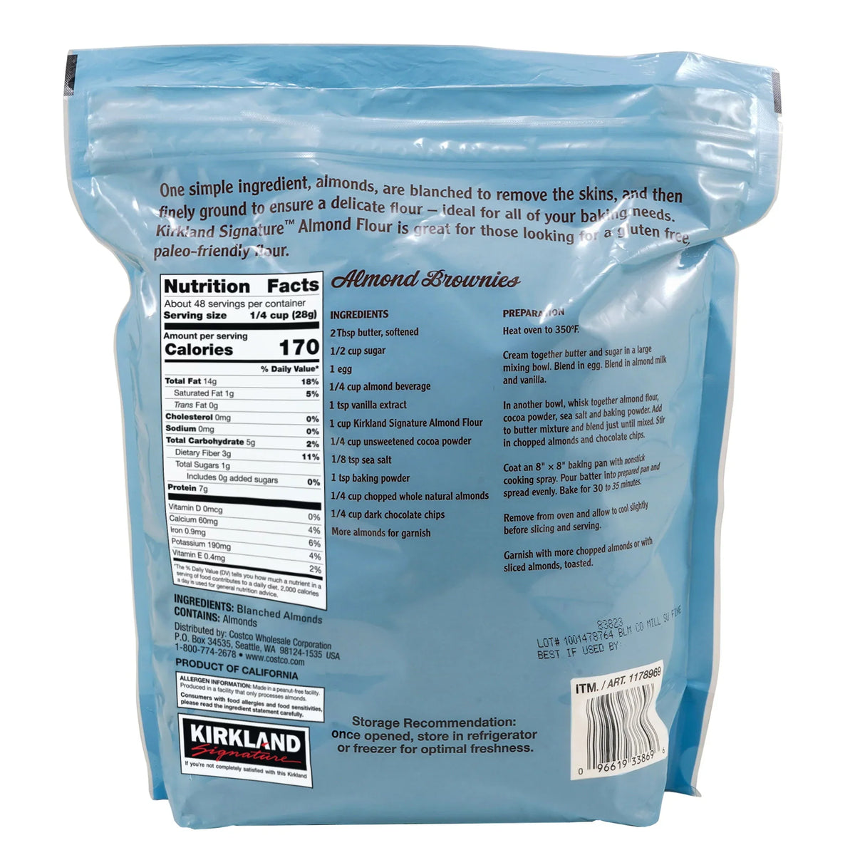 Nouveauté 2026 – Farine d'amande Kirkland Signature , 1,36 kg