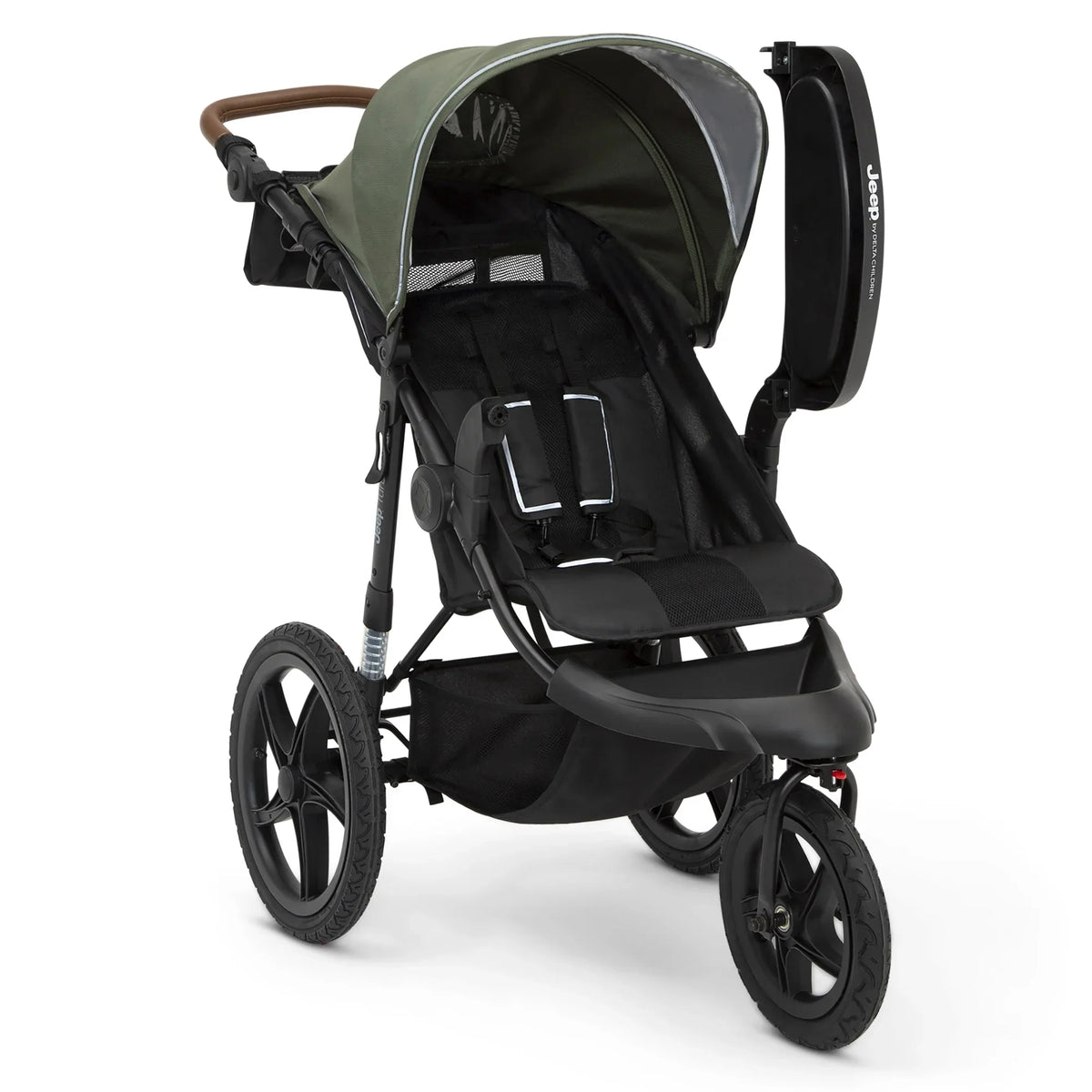 Nouveauté 2026 – Poussette de jogging Jeep TurboGlyde de Delta Children, noire