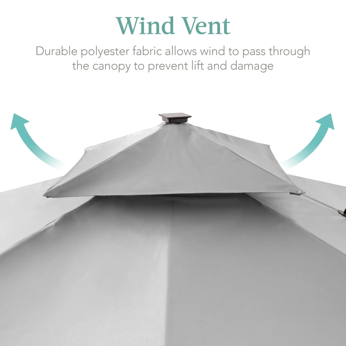 Nouveauté 2026 – Parasol de terrasse carré déporté à deux niveaux, 3 x 3 m, à éclairage solaire LED, avec base incluse (Best Choice Products, ) - Beige