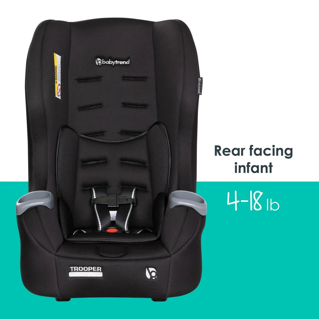 Nouveauté 2026 – Siège auto convertible 3-en-1 Baby Trend Trooper - Noir désert
