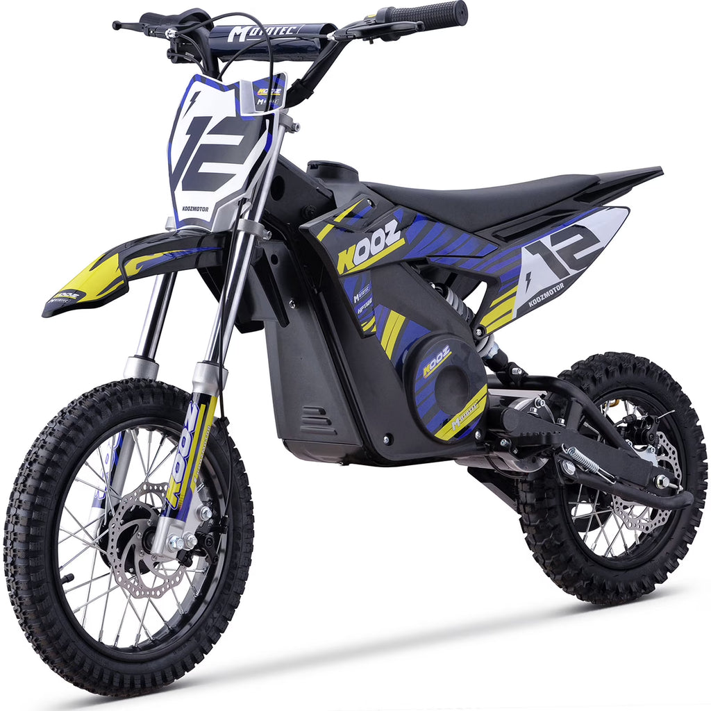 Nouveauté 2026 – Moto tout-terrain électrique MotoTec 36 V 1000 W (HP112E) bleue