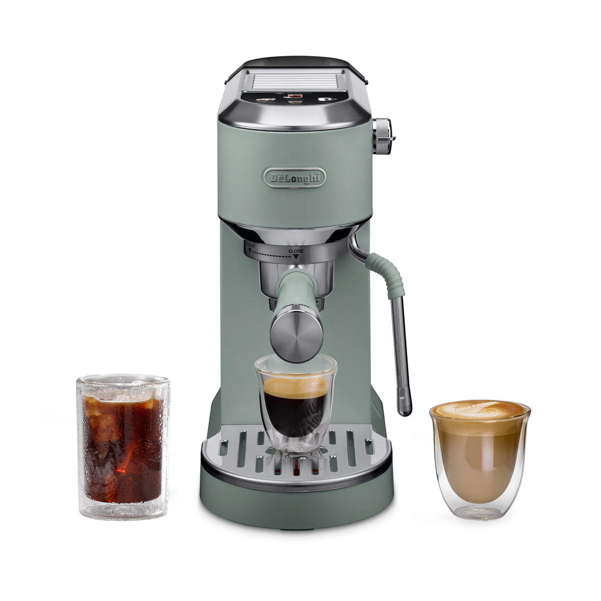 Nouveauté 2026 – Machine à expresso De’Longhi Dedica Duo , format compact avec mousseur intégré pour latte art, expresso, café infusé à froid, lattes et plus encore, acier inoxydable