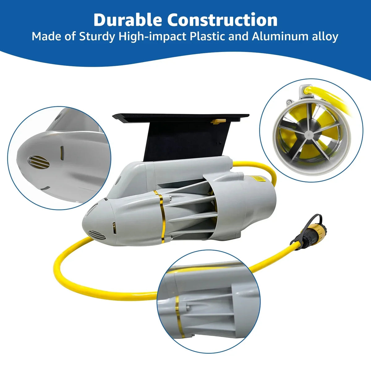 Nouveauté 2026 – Moteur électrique de traîne pour SUP, kayak de pêche, float tube, propulseur sous-marin 8 km/h pour planche à pagaie SUP (batterie non incluse