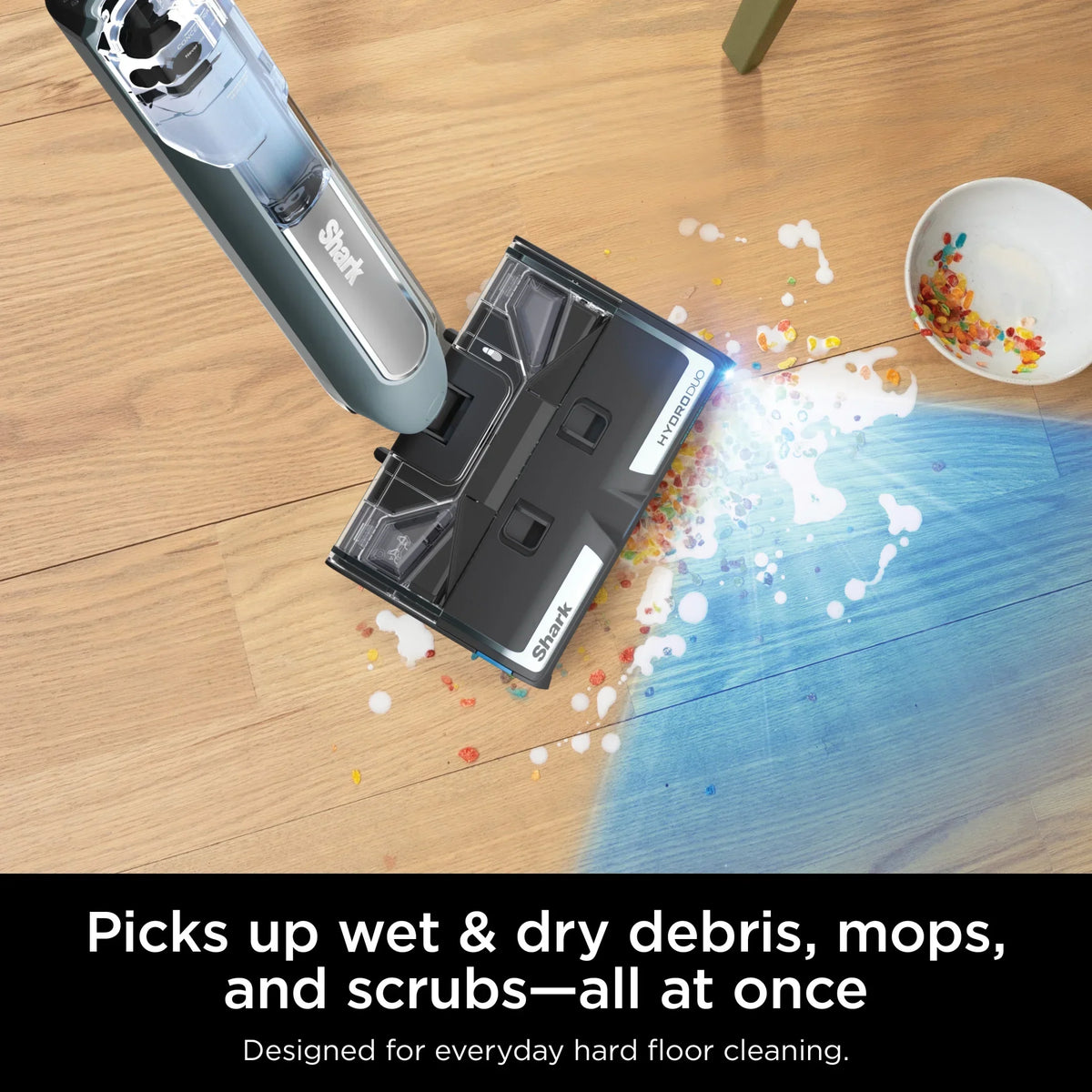 Nouveauté 2026 – Shark HydroDuo avec technologie Dirt-Reveal, système de nettoyage sans fil pour sols durs, ramassage des débris humides et secs, lavage et récurage en une seule opération, parquets, carrelages, sols stratifiés, WW200
