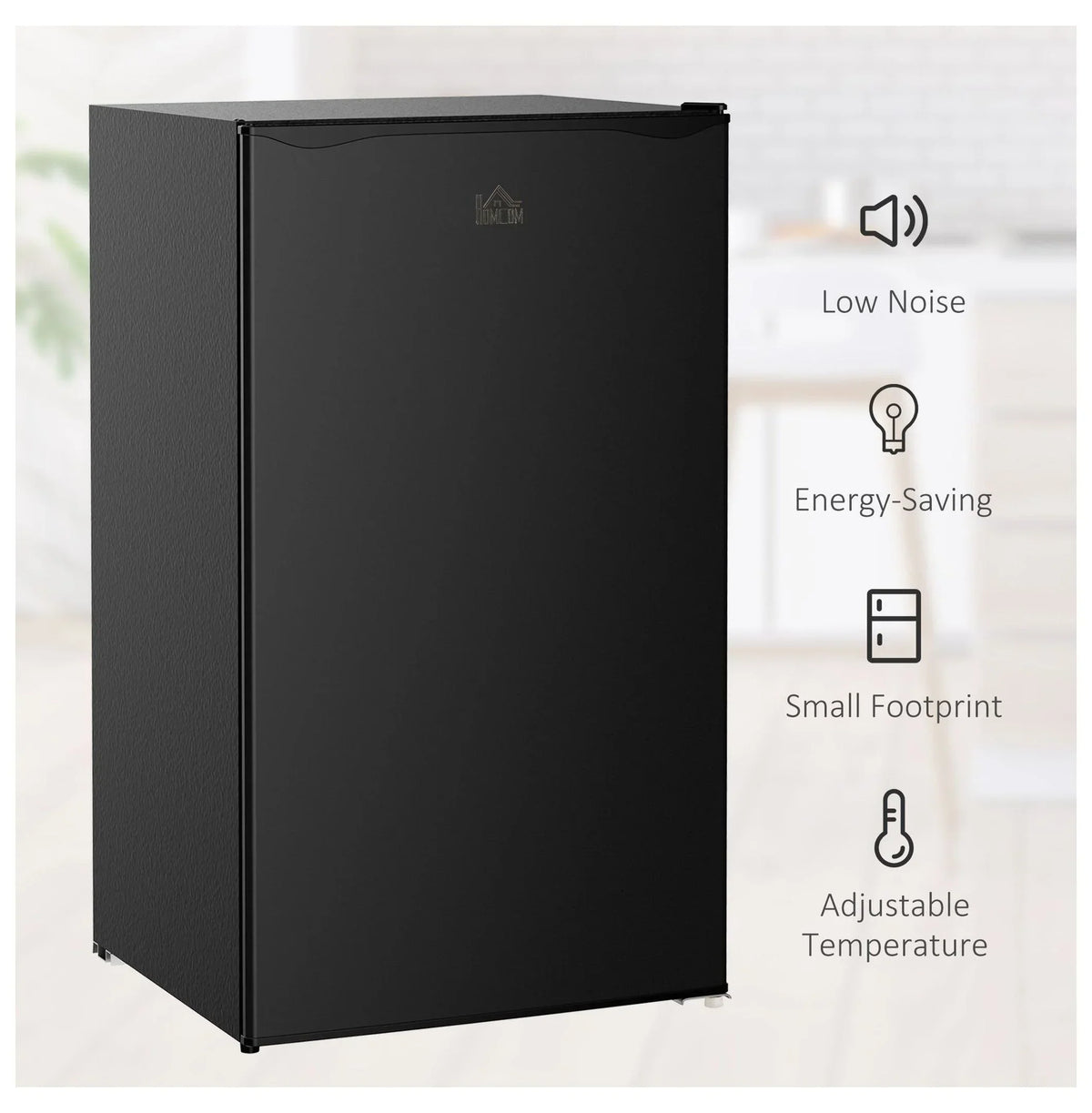 Nouveauté 2026 – Mini-réfrigérateur avec congélateur , réfrigérateur compact de 90 litres (3,2 pi³) pour chambre, dortoir, appartement - Thermostat réglable, porte réversible, noir