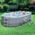 Nouveauté 2026 – Ensemble de piscine ovale à structure Bestway Power Steel , 4,24 m x 2,50 m x 1 m