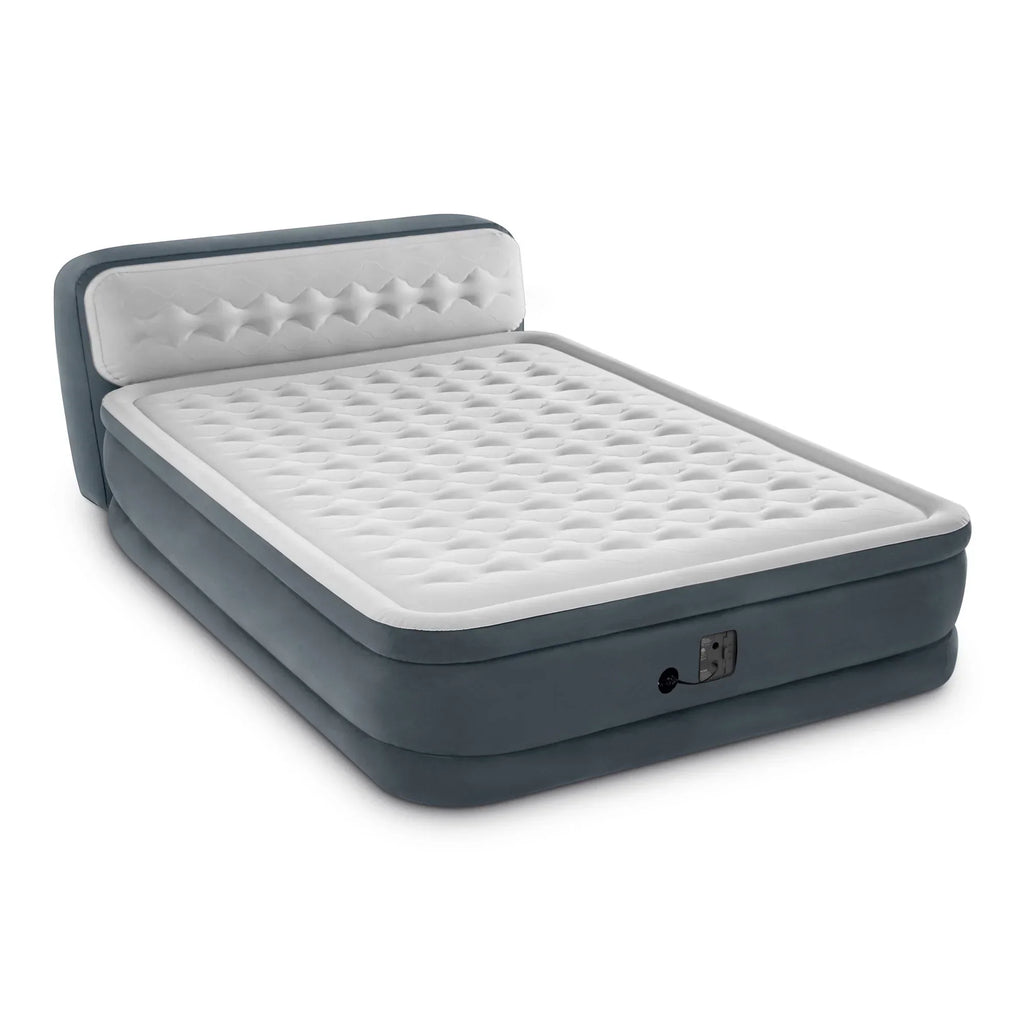 Nouveauté 2026 – Matelas Intex Dura-Beam Deluxe Plush Headbed Queen avec pompe intégrée - Emballage ouvert