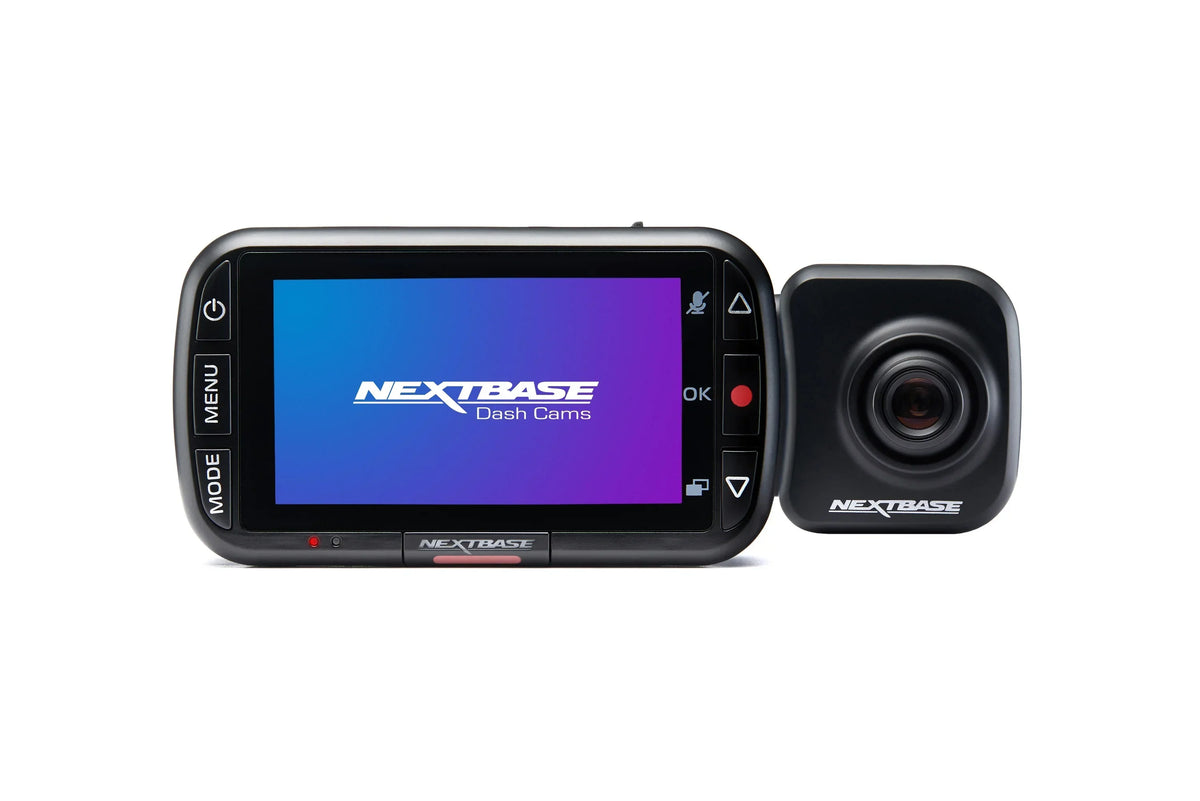 Nouveauté 2026 – Nextbase 222X Caméra de tableau de bord double compacte Avant et arrière Écran IPS HD 2,5", 1080p Full HD, Objectif à 6 couches, Noir, 0,17 lb assemblée