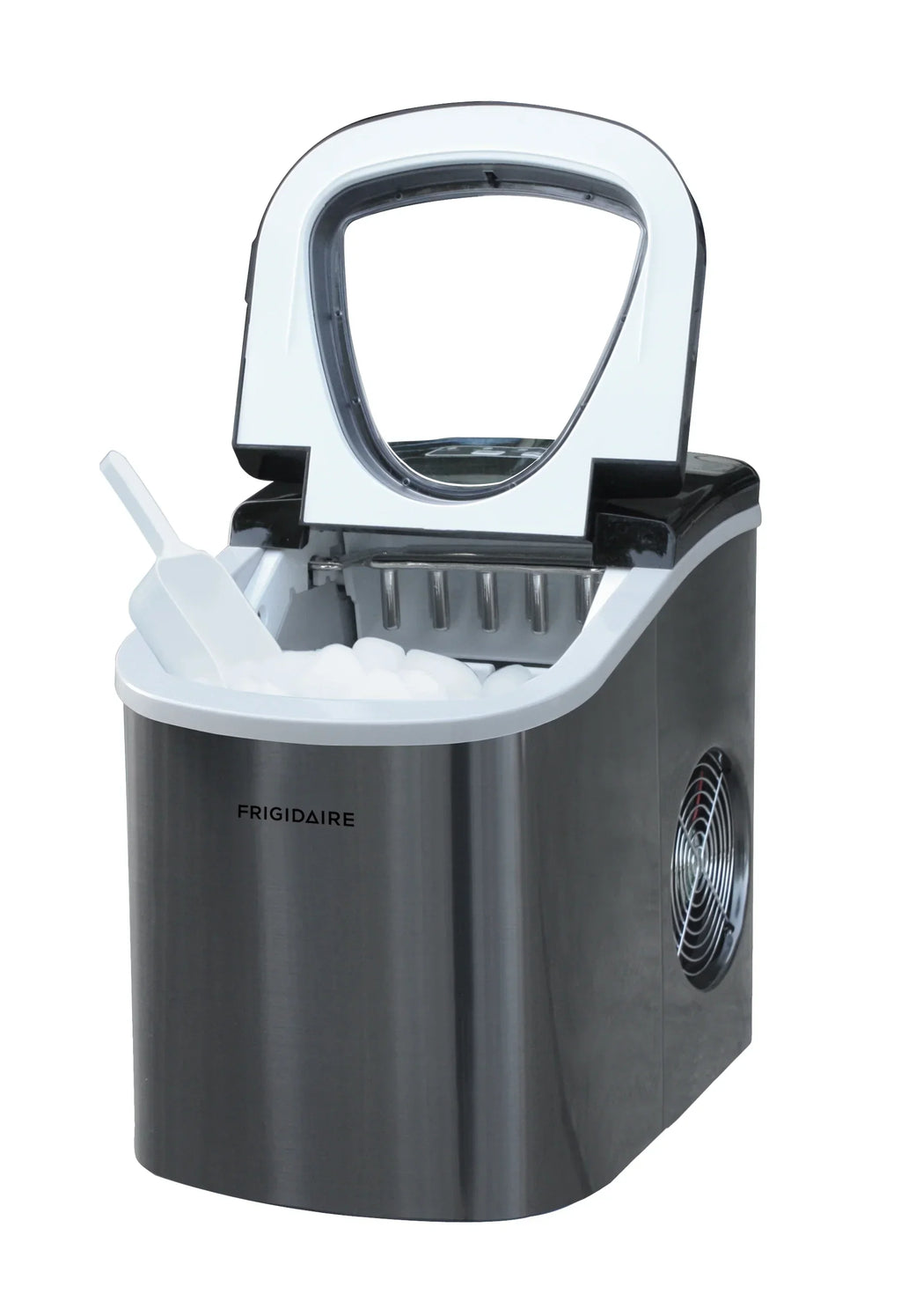 Nouveauté 2026 – Machine à glaçons portable autonettoyante Frigidaire , acier inoxydable noir, (EFIC117-Ssblack_Sc