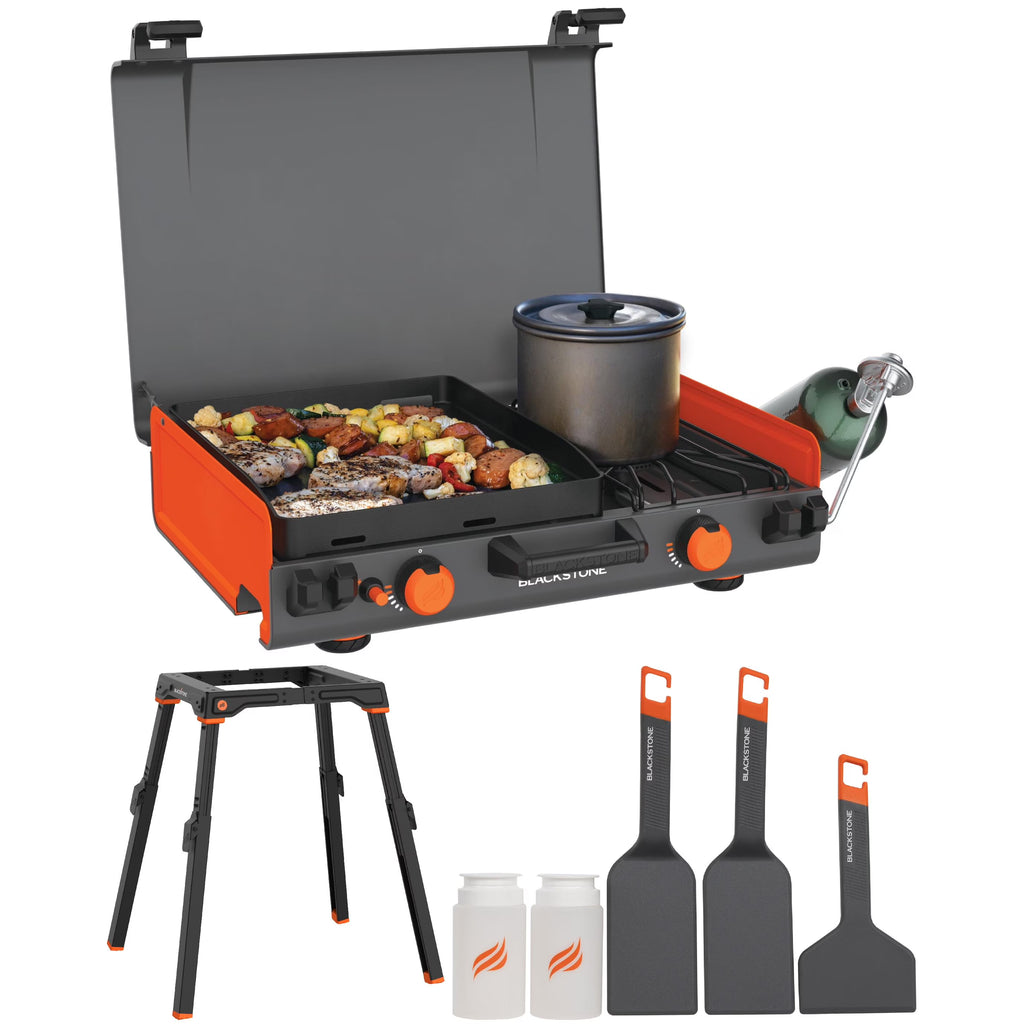 Nouveauté 2026 – Plaque de cuisson au propane Blackstone Adventure Ready 12" x 14" avec brûleur latéral
