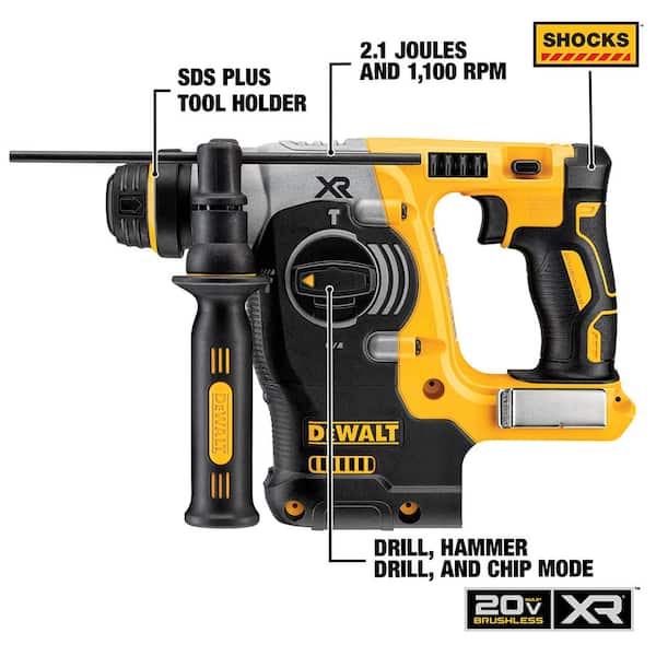 Nouveauté 2026 – Marteau perforateur rotatif sans fil SDS Plus en forme de L 20V MAX XR (outil seul