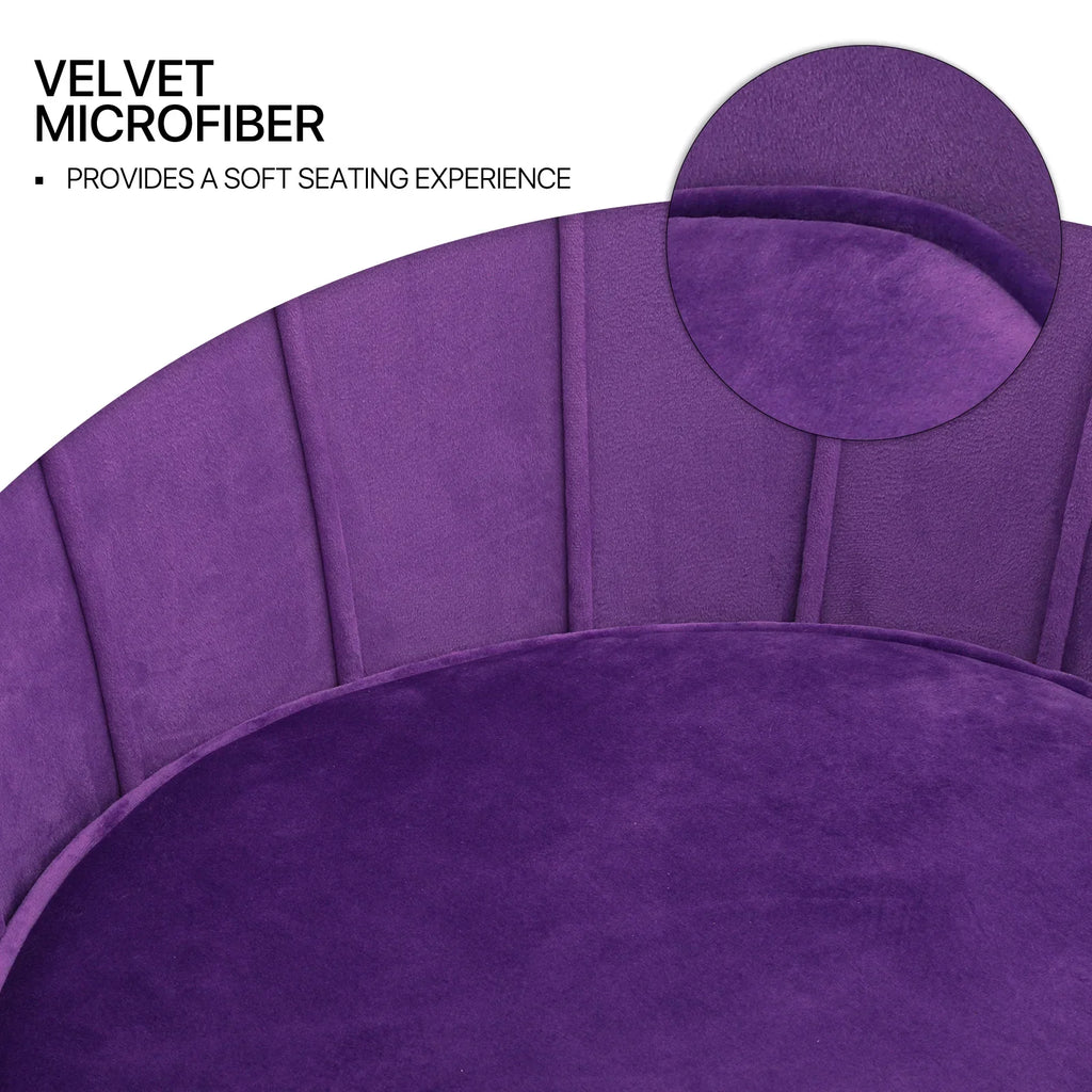Nouveauté 2026 – Ensemble de 2 fauteuils d'appoint MoNiBloom , capitonnés en velours, avec coussin et repose-pieds. Fauteuil moderne rembourré, assise capitonnée et pieds en métal doré, idéal pour le salon. Couleur : noir