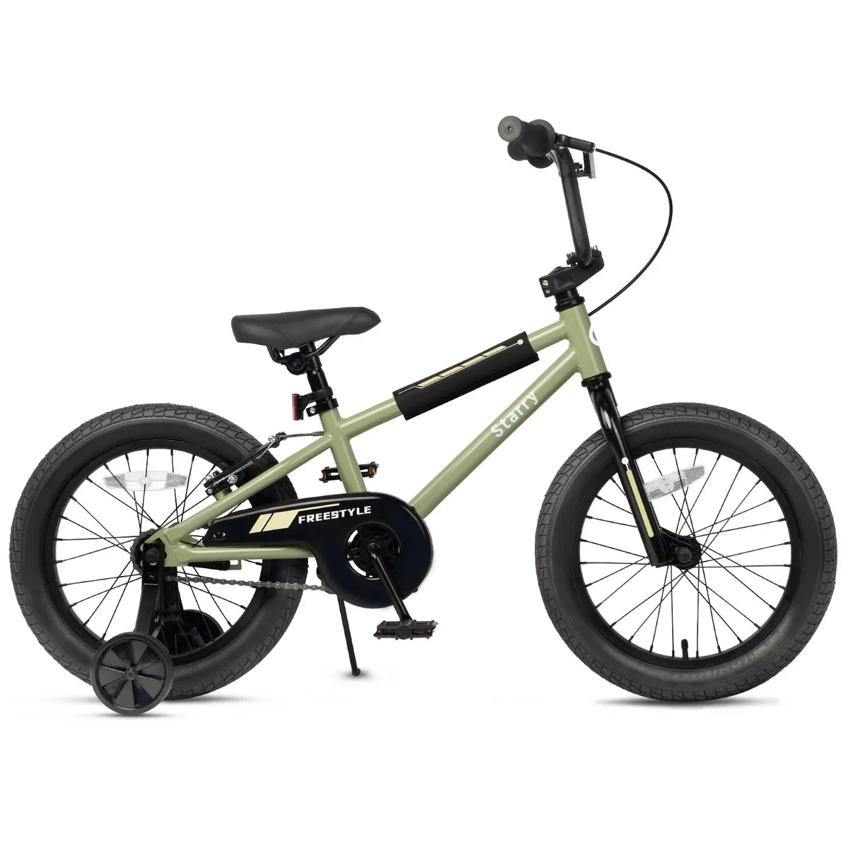 Nouveauté 2026 – Vélo Glerc pour enfants de 3 à 5 ans, style BMX, avec stabilisateurs et frein à rétropédalage, bleu. Convient aux garçons et aux filles de 3 à 5 ans
