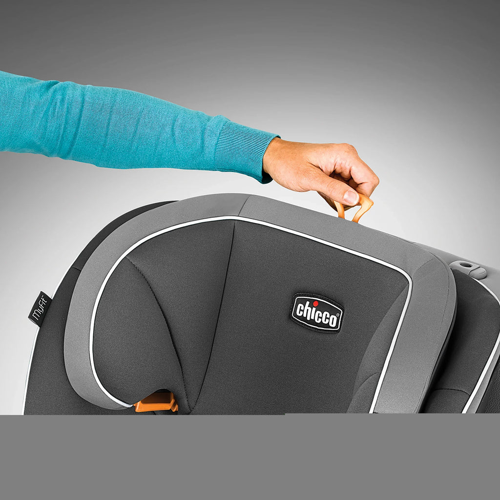 Nouveauté 2026 – Siège auto rehausseur et harnais Chicco MyFit - Fathom (Gris/Bleu). Neuf