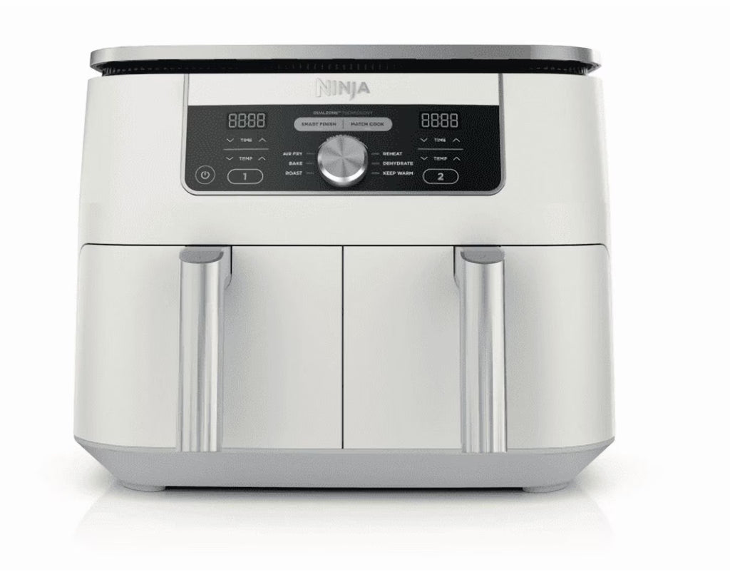 Nouveauté 2026 – Friteuse à air Ninja Foodi 6-en-1, 8 pintes (7,6 L) à 2 paniers avec technologie DualZone - Blanche
