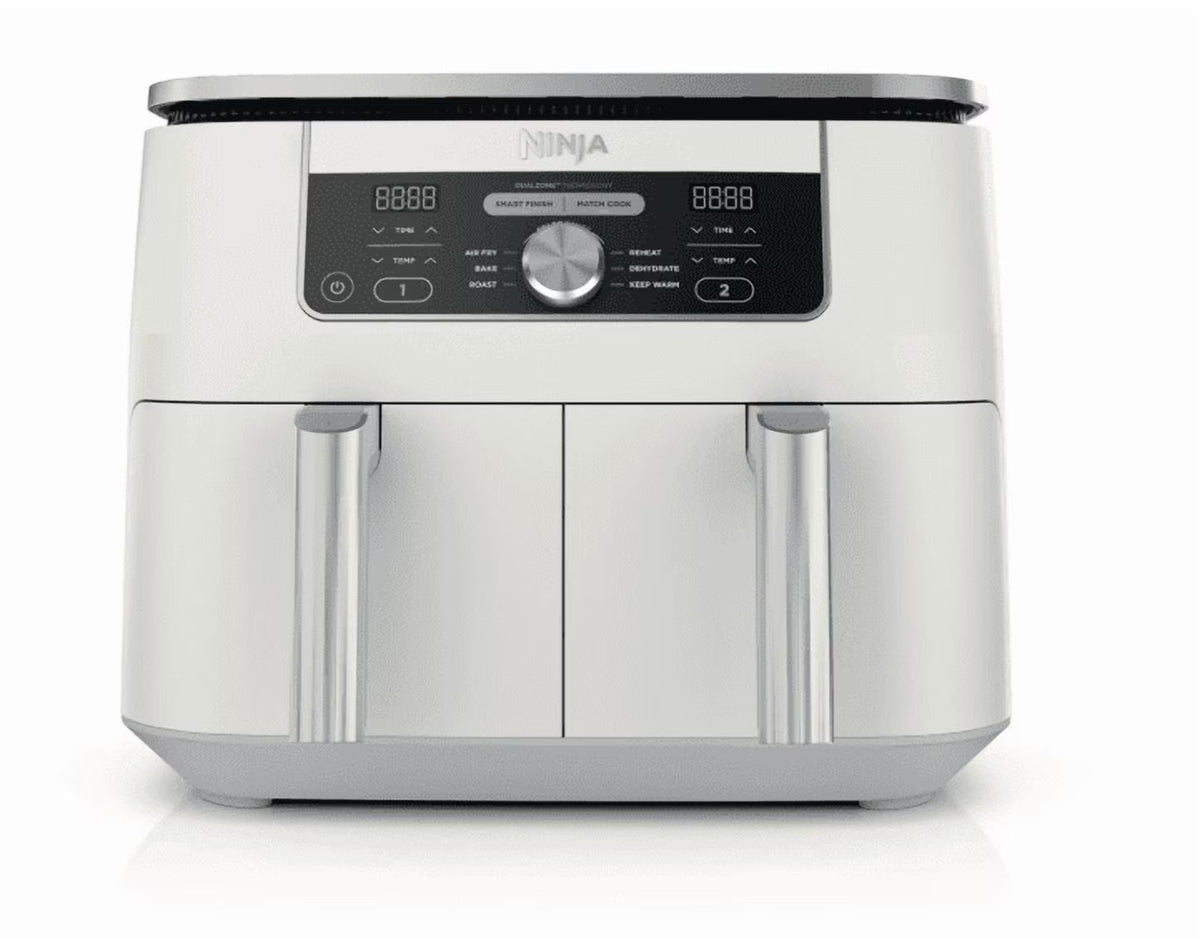 Nouveauté 2026 – Friteuse à air Ninja Foodi 6-en-1, 8 pintes (7,6 L) à 2 paniers avec technologie DualZone - Blanche