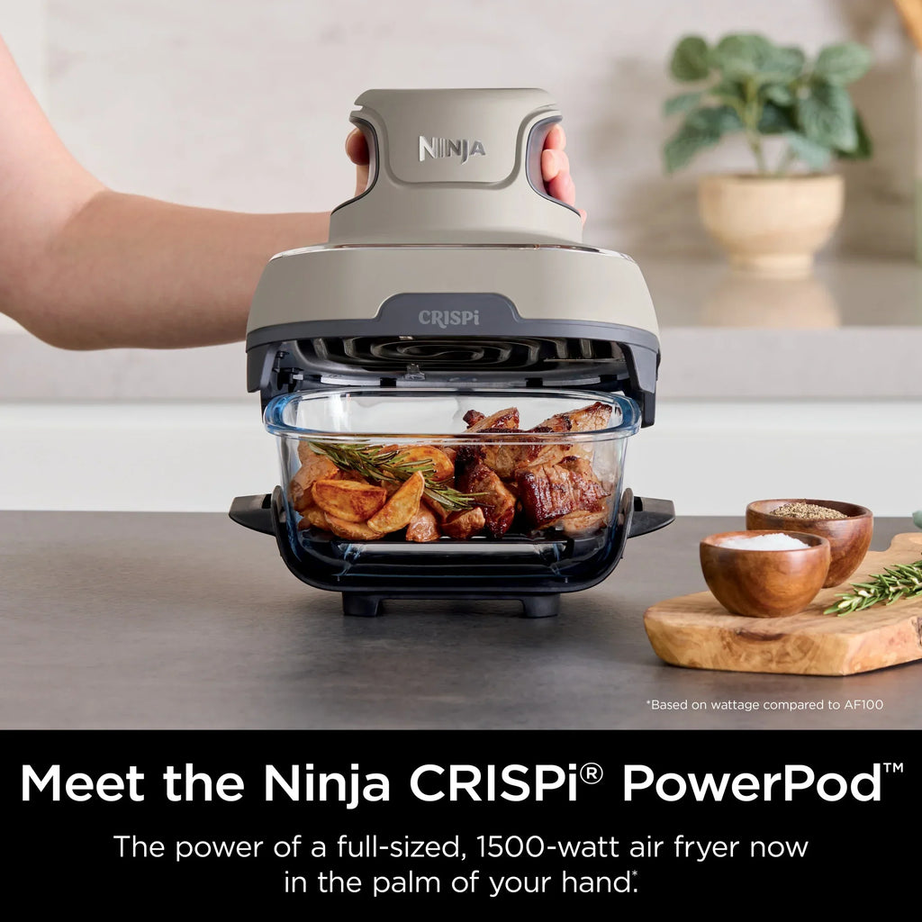 Nouveauté 2026 – Friteuse à air portable Ninja Crispi 4-en-1 en verre , récipients de 4 pintes et 6 tasses, Cyberspace